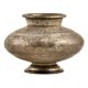 Hand Crafted Brass Pot With A Large Belly And Small Mouth