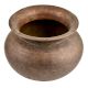 Unique Brass Tribal Style Bronze Pot With Incised Concentric Rings