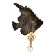 Fish Shape Brass Door Drawer Knob With Patina