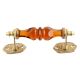 Amber Glass Big Gold Door Handles