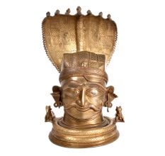 Bronze Nagabharanam Shiva Lingam Snake