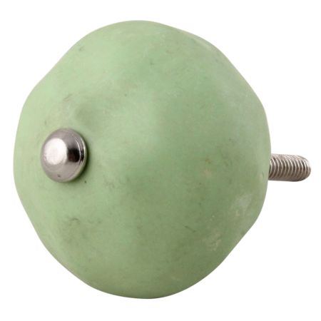 Solid Pea Green Ceramic Knobs