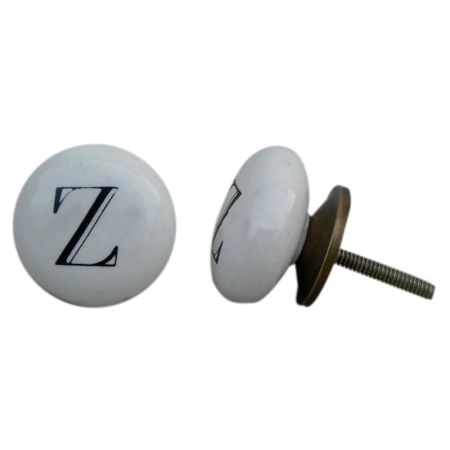 Z Alphabet Ceramic Dresser Drawer Knobs