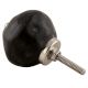 Solid Black Round Ceramic Knobs