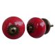Dark Red Ceramic Knob Small