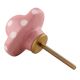 Pink Polka Elephant Face Knob