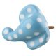 Turquoise Polka Elephant Face Knob
