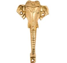 Brass Elephant Head Long Trunk Small Ears Door Handle