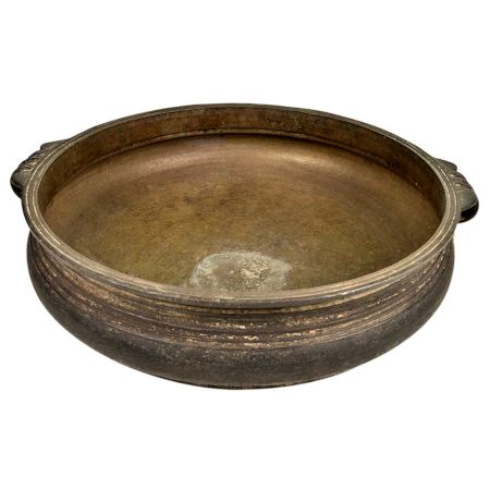 Brass Urli With Handles Very Finely Engraved