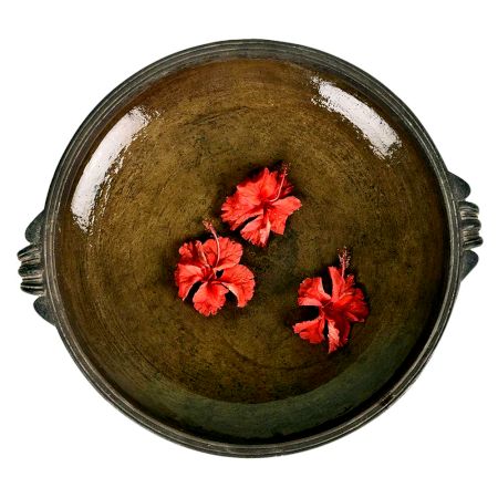 Brass Urli With Handles Very Finely Engraved