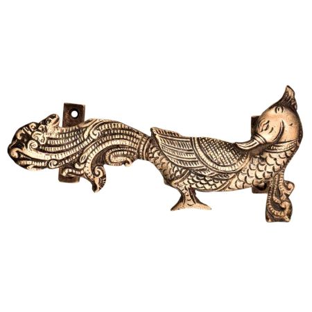 Indain Handcrafted Peacock Brass Door Handle