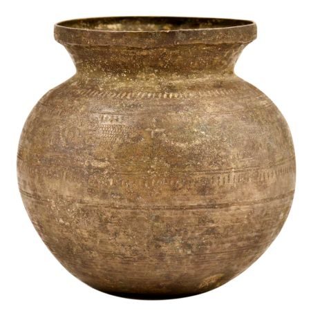 Brass Rustic Tribal Water Storage Pot