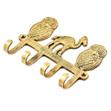 Clothes Towel Brass Hanger Two Owls Camel Design Clothes Hook