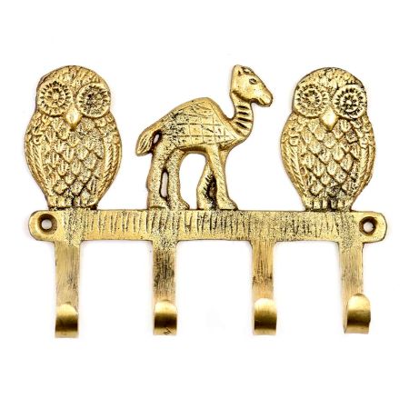 Clothes Towel Brass Hanger Two Owls Camel Design Clothes Hook