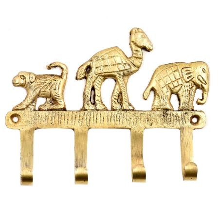 Brass Monkey Camel And Elephant Statue Key Clothes Holder