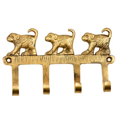 Forest Monkey Solid Brass Animal Wall Hooks
