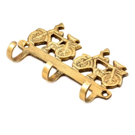 Brass Two Cycles Wall Hook Hanger to Hang Keys Clothes