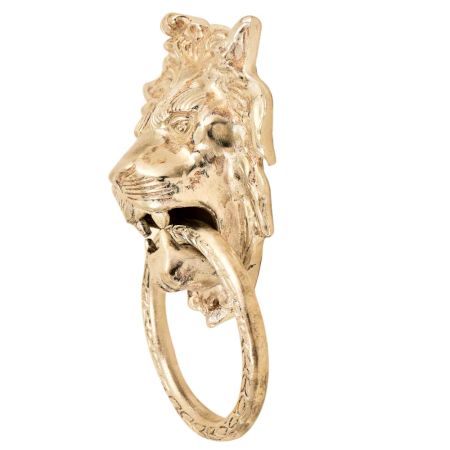 Handmade Silver Lion Head Ring Door Knocker