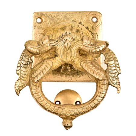 Solid Brass Door Knocker With Thunder Dragon Entrance Door Metal Knocker