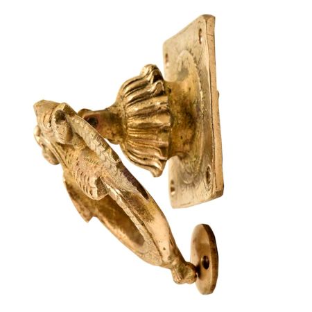 Solid Brass Door Knocker With Thunder Dragon Entrance Door Metal Knocker