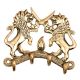 Handmade Two Fighting Lion with Swords Wall Hook Brass Key Holder