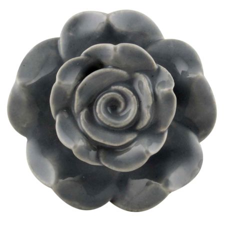 Grey Flower Knob