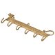 Brass Lion Animal Face Six Hooks Wall Hanger