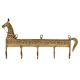 Handcrafted Tribal Brass Horse Hooks with Five Pegs