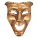 Brass Wall Hanging Comedy Theater Mask