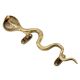 Finely Engraved Floral Pattern Brass Cobra Snake Handle