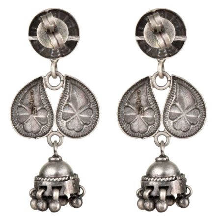 92.5 Sterling Silver Earrings Pure Earrings Jhumkies Ethnic Indian Jeweler