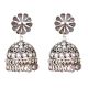92.5 Sterling Silver Earrings Jhumkies With Intricate Floral Details