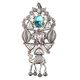 92.2 Sterling Silver Classic Necklace with Goddess And Animal Motif Necklaces/Pendants Turquoise Stone