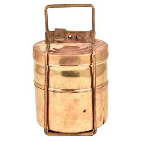 Old Brass Traditional Style Indian Tiffin Box/Lunch