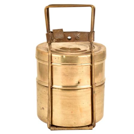 Full Brass Two Tiered Tiffin BoxÂ Kitchen Collection