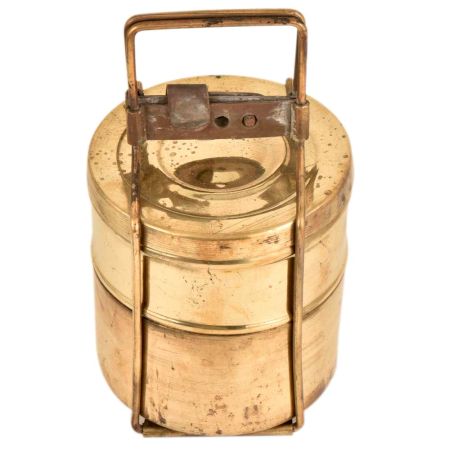 Solid Brass Two Tiered Tiffin BoxÂ Kitchen Collection