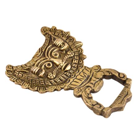 Brass Bottle Opener Tribal Mask