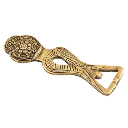 Traditional Brass Bottle Opener Engraved Floral Design