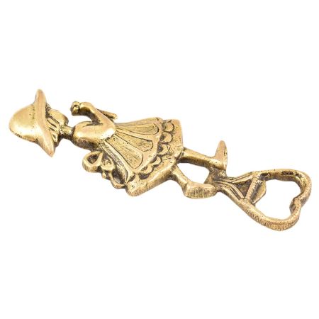 Girl Brass Bottle Opener Carrying A Pitcher