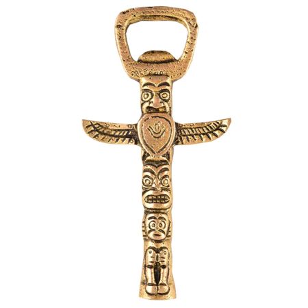Brass Mayan Civilization Bottle Opener