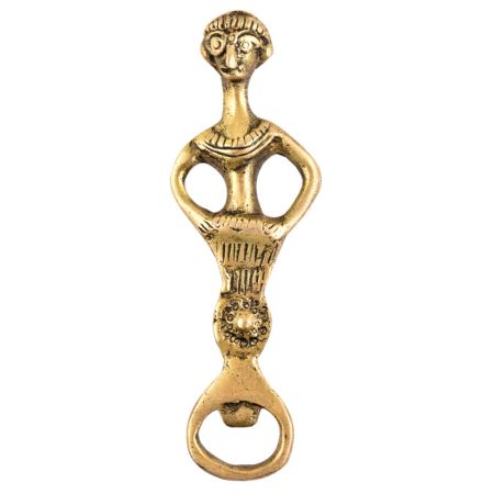 Brass Bottle Head Tribal Man Big Nose Bottle Opener