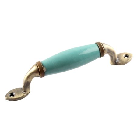 Sea Green Small Ceramic Antique Door Handles