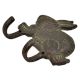 Brass Bunny Rabbit Textured 2 Wall Hook With Patina