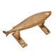 Elegant Golden Brass Fish Door Handle