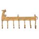 Brass Tribal Animal Face 7 Hooks Brass Coat Rack