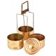 Handmade Brass 3 Tiffin Box Set From India