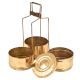 Brass Indian Three Tier Tiffin Box