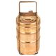 Brass 3 Compartment Traditional Lunch Tiffin Box
