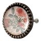 Amour Rose Inside Carte Postale Round Iron Glass Knobs