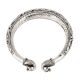 Double Peacock 92.5 Sterling Silver Bangle Adjustable Fashion Bangles